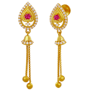 Alluring Diya Gold Earrings