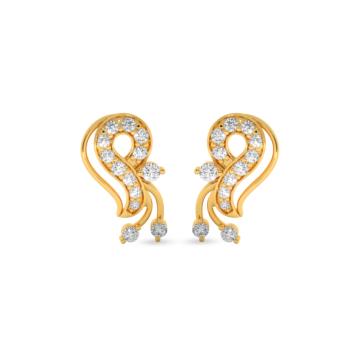 Pleasing Stylish Stud Design Gold Earrings