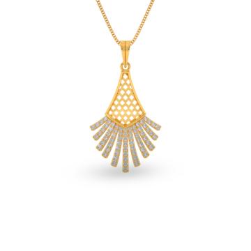 Radiant Sparkling Sunrays Gold Pendant