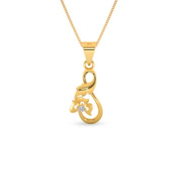 Classic Matt Finish Leaf with Floral Gold Pendants