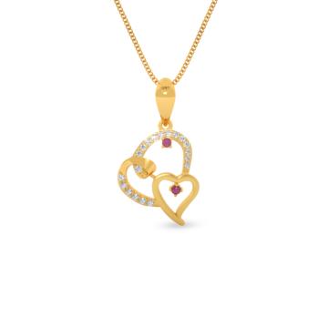 Entwined Heart Gold Pendant - Valentine Collection