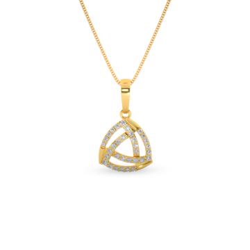 Opulent Triangular Gold Pendant