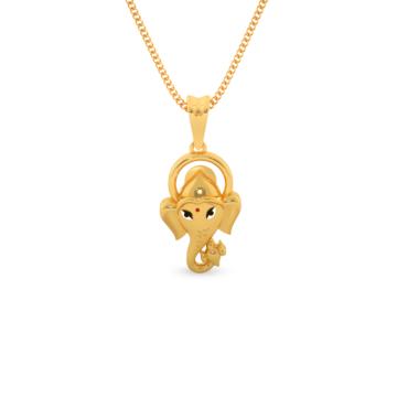 Majestic Lord Ganesha Gold Pendants