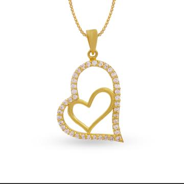 Fashion Twin Heart Gold Pendant