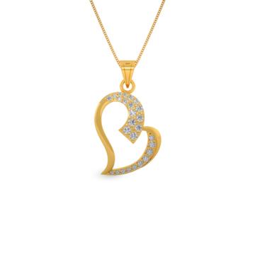 Endearing Heart Gold Pendant - Valentine Collection