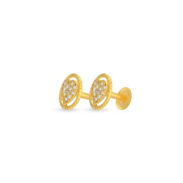 Heart O French Gold Earrings
