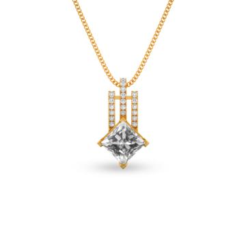 Cubic Shiny Stone Gold Pendants