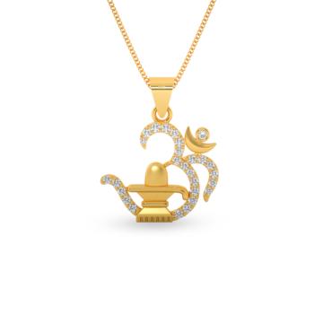 Traditional OM Lingam Gold Pendant