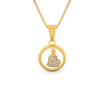 Dazzling mini Heart Gold Pendant