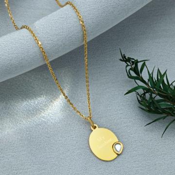 Timeless Engravable Gold Pendant
