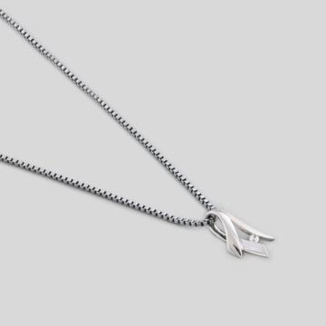 Minimalist Geometry Designed Silver Pendant With Earring Set