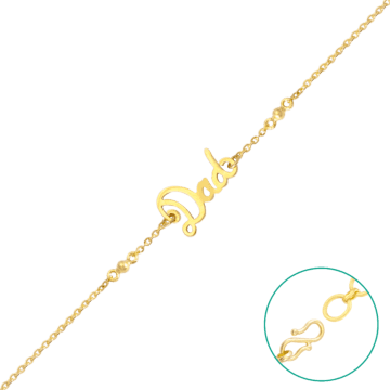 Shiny Dad Design Gold Bracelets
