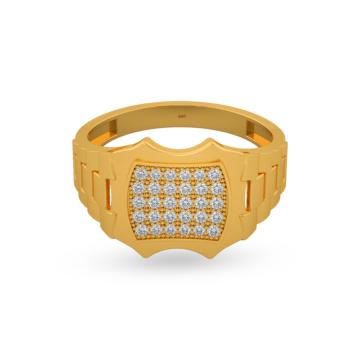 Tantalizing Carved Gold Ring