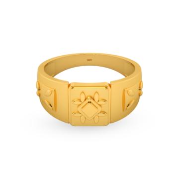 Subtle Dimension Gold Ring