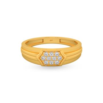 Mesmerizing Ten Stone Gold Ring