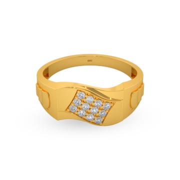 Stunning White Stone Gold Ring