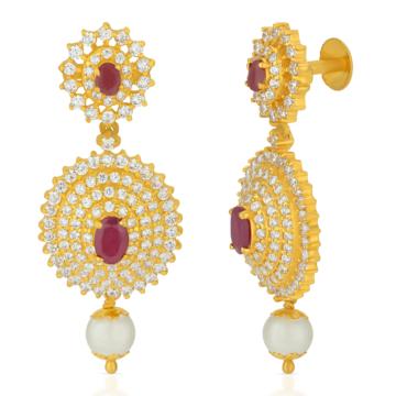 Captivating Pearl Drop Gold Earrings