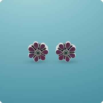 Ornate Floral Silver Toe Rings