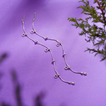Elegant Charms Silver Anklets