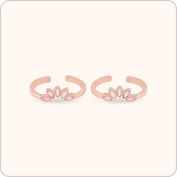Radiant Marquise Silver Toe Ring