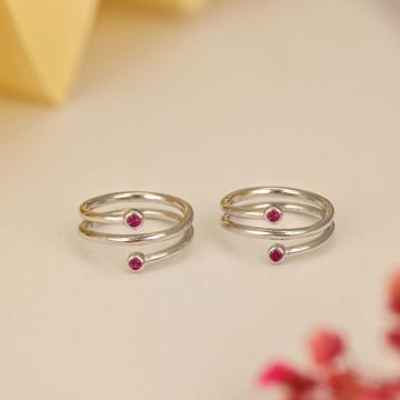 Innovative spiral design Silver Toe Rings