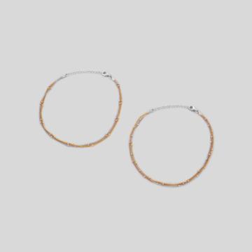 Linked Elegance Silver Anklet