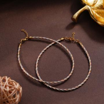 Elegant Twisted Silver Anklet