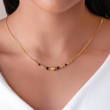 Charismatic Black Beads Silver Mangalsutra Chains