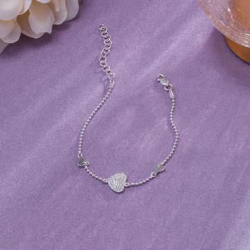 Exquisite Glimmering Triple Silver Bracelet - Valentine Collection