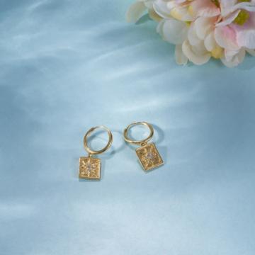 Radiant Geometric Silver Earrings
