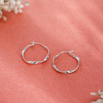 Stylish Abstract Silver Earrings