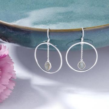 Sensational Crystal Drop Silver Earrings