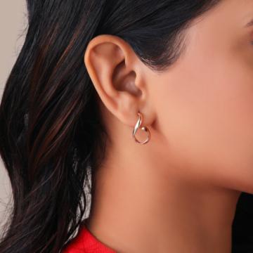 Adorable Twisted Silver Earrings