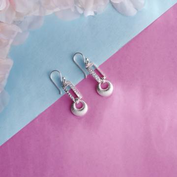 Captivating Shell Textured Silver Earrings