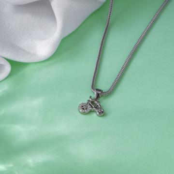Petite Cycle Design Silver Pendant