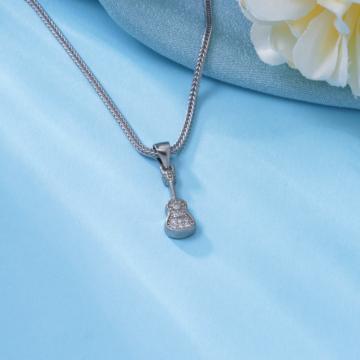 Pretty Guitar Silver Pendant