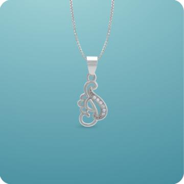 Modish Twirl Silver Pendant