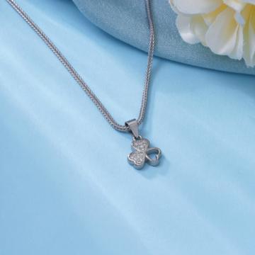 Petite Floral Silver Pendant