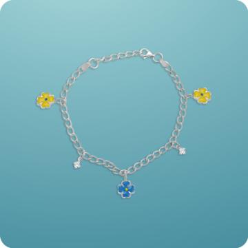 Fairytale Flora Sterling Silver Bracelet