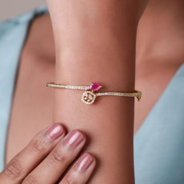 Fairytale Charm Floral Silver Bracelet