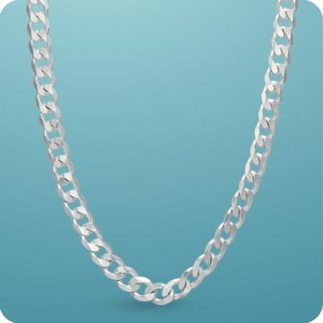 Sturdy Sleek Men's Silver Chain