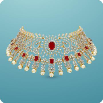 Grandeur Pearl Drop Silver Necklace