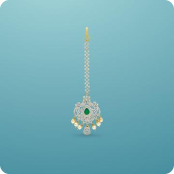 Alluring Exquisite Peacock Motif Silver Maang Tikka