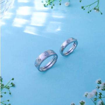 Ebullient Fancy Adjustable Silver Couple Ring
