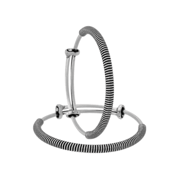 Hypnotic Twists Sterling Silver Bangles