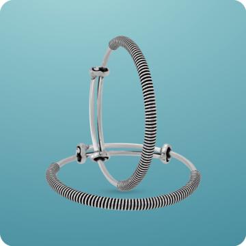 Hypnotic Twists Sterling Silver Bangles