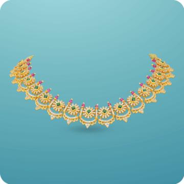 Stunning Floral Silver Necklace