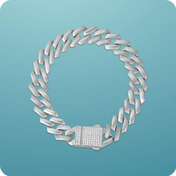 Charismatic Contrast Sterling Silver Bracelet