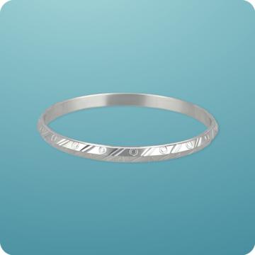 Classy Laser Cut Silver Bracelet