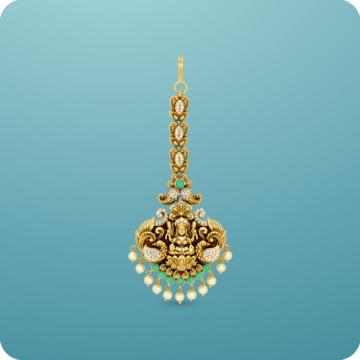 Ethnic Peacock With Pearl Silver Tikka